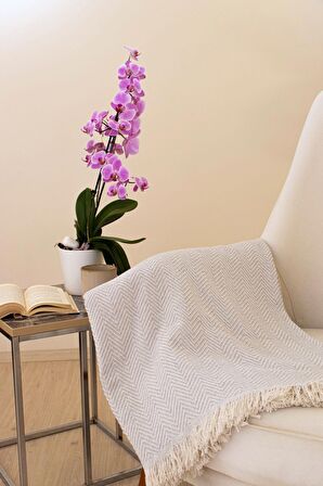 Tabu Home Dokuma Cozy Comfort Gri Tv Battaniyesi