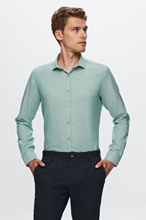Twn Slim Fit Yesil Oxford Gömlek 6EF02ORT00288 6EF02ORT00288