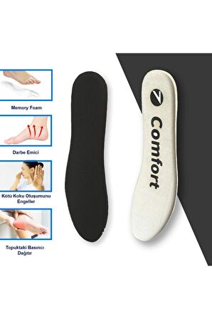 SG01 | Yumuşak Memory Foam Hafızalı, Günlük Ayakkabı Tabanı, Darbe Emici, Konforlu Iç Tabanlık