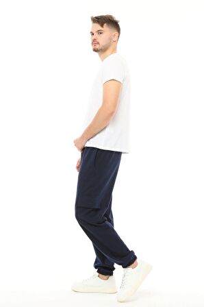 defy's Erkek Kargo Cepli Jogger Eşofman Altı Lacivert