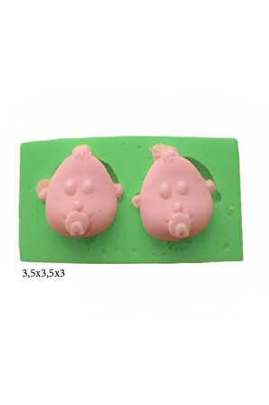 Bebek Modeli Silikon Şeker Hamuru Dekor, Sabun, Saksı Ve Mum Kalıbı