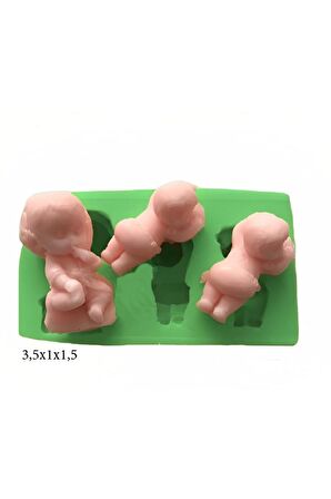 Bebek Modeli Silikon Şeker Hamuru Dekor, Sabun, Saksı Ve Mum Kalıbı