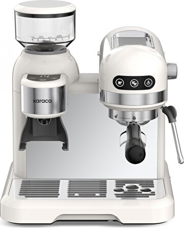 Karaca Coffeemaid Kahve Öğütücülü, Köpürtücülü 19 Bar Basınçlı Espresso Latte Cappuccino Americano Mk. 1,4L