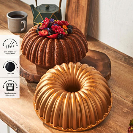 Karaca Cake Pro Dilimli Gold Döküm Kek Kalıbı