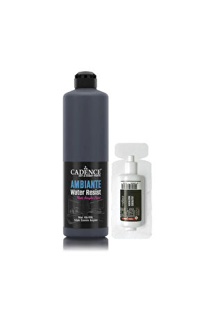 Ambiante Suya Dayanıklı Akrilik Boya Aw-23 Antrasit Siyah 500ml + Katalizör 20gr