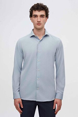 Ds Damat Slim Fit Mavi Italyan Yaka Gömlek 2HF02ORT3185