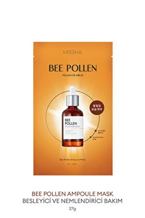 Kuruluktan Kaynaklı Yıpranmış Cansız Ciltler İçin Yaprak Maske Bee Pollen Ampouler Mask