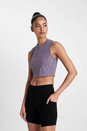 DeFactoFit Crop Bisiklet Yaka Sporcu Atlet D0638AX24AUPR466