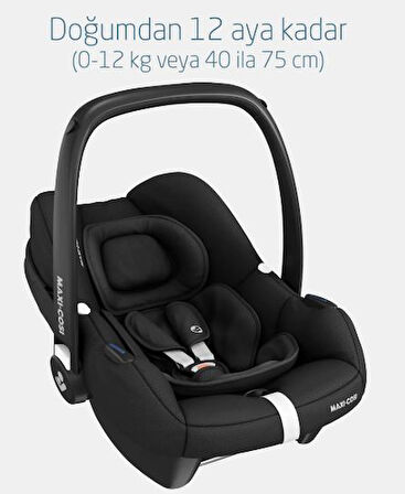 Maxi-Cosi Cabrio Fix I-Size ADAC'lı Bebek Oto Koltuğu ve Ana Kucağı 0 - 13 kG Essential Black