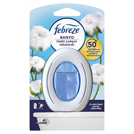 Febreze Hava Ferahlatıcı Banyo Oda Kokusu Temiz Çarşaf Ferahlığı