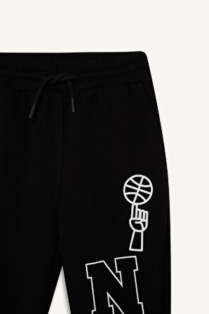 Erkek Çocuk NBA Wordmark Beli Lastikli Eşofman Altı
