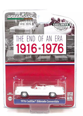 Greenlight 1:64 - 1976 Cadillac Eldorado Convertible “The End of an Era” Koleksiyonluk Son Cadillac Cabrio