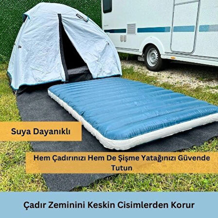 Kamp Matı Çadır Halısı Kaymaz Su Geçirmez Zemin Koruyucu Çadır İçi Dışı Kullanıma Uygun