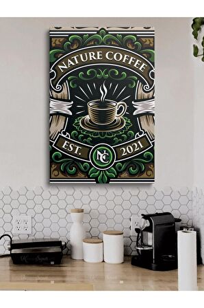 Cafe Caffe Cafeler Kahve Büfe Büfeler Için Abstract Trend Dekoratif Kanvas Canvas Tablo Tablolar