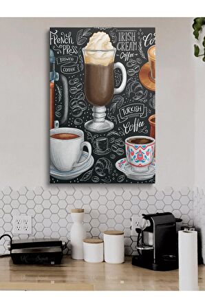 Cafe Caffe Cafeler Kahve Büfe Büfeler Için Abstract Trend Dekoratif Kanvas Canvas Tablo Tablolar
