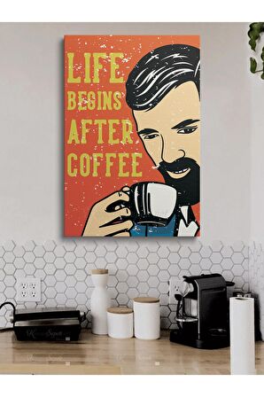 Cafe Caffe Cafeler Kahve Büfe Büfeler Için Abstract Trend Dekoratif Kanvas Canvas Tablo Tablolar