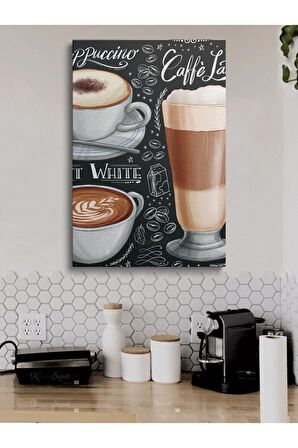 Cafe Caffe Cafeler Kahve Büfe Büfeler Için Abstract Trend Dekoratif Kanvas Canvas Tablo Tablolar