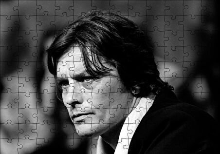 Cakapuzzle  Alain Delon Siyah Beyaz Puzzle Yapboz MDF Ahşap