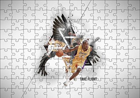Cakapuzzle  Kobe Bryant Kartal Kanadı Puzzle Yapboz MDF Ahşap