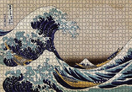 Cakapuzzle  Buyuk Dalga Katsushika Hokusai Puzzle Yapboz MDF Ahşap