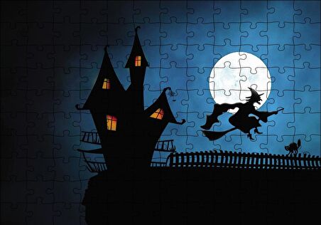 Cakapuzzle  Cadı Evi Puzzle Yapboz MDF Ahşap