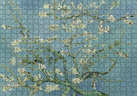 Cakapuzzle  Çiçek Açan Badem Agacı Van Gogh Puzzle Yapboz MDF Ahşap