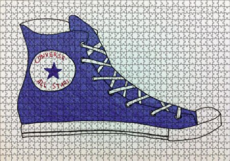 Cakapuzzle  Converse Çizim Puzzle Yapboz MDF Ahşap