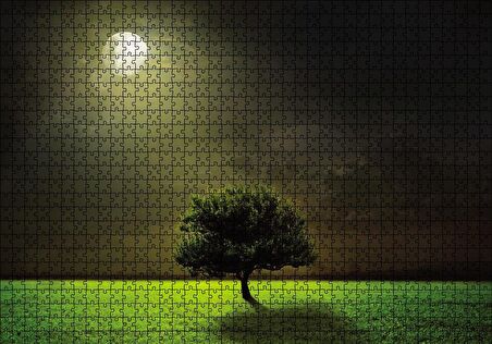 Cakapuzzle  Dolunay Ağaç Puzzle Yapboz MDF Ahşap