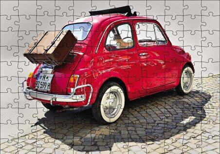 Cakapuzzle  Fİat Bis Yolda Puzzle Yapboz MDF Ahşap