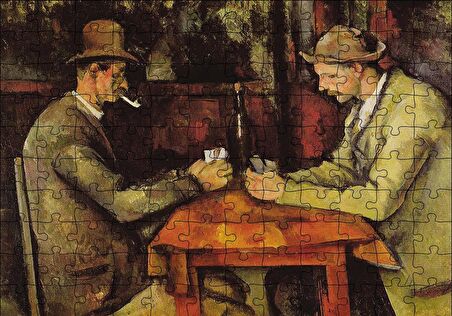 Cakapuzzle  Kagit Oynayanlar Paul Cezanne Puzzle Yapboz MDF Ahşap