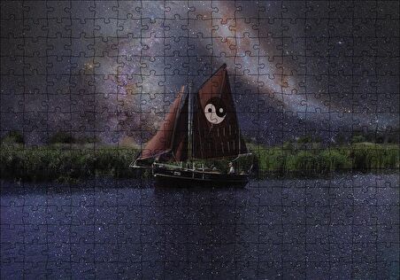 Cakapuzzle  Denge İşaretli Yelkenli Gemi Puzzle Yapboz MDF Ahşap