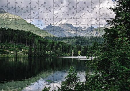 Cakapuzzle  Göl Orman Dağ Puzzle Yapboz MDF Ahşap