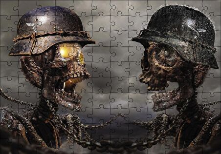 Cakapuzzle  Miferli İskelet Askerler Puzzle Yapboz MDF Ahşap