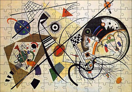 Cakapuzzle  Kandinsky Sanat Resimleri Puzzle Yapboz MDF Ahşap