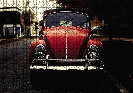 Cakapuzzle  Kırmızı Vosvos Puzzle Yapboz MDF Ahşap