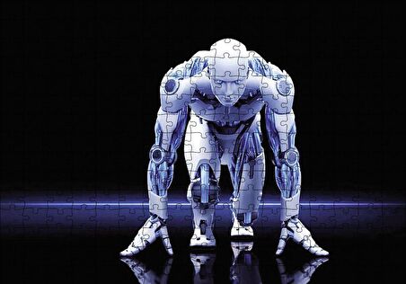 Cakapuzzle  Koşucu Robot Puzzle Yapboz MDF Ahşap