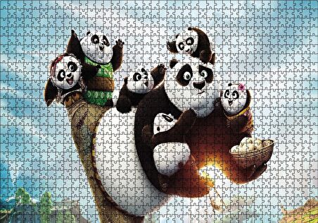 Cakapuzzle  Kungfu Panda Ailesi Puzzle Yapboz MDF Ahşap