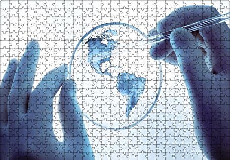 Cakapuzzle  Mercekteki Harita Puzzle Yapboz MDF Ahşap