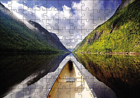 Cakapuzzle  Nehirde Tekne Puzzle Yapboz MDF Ahşap