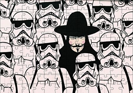 Cakapuzzle   V for Vendetta Star Wars Puzzle Yapboz MDF Ahşap