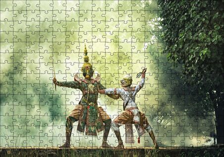 Cakapuzzle  Tayland Sanatı Puzzle Yapboz MDF Ahşap