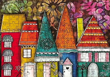 Cakapuzzle  Kaprisli Ev Boyama Puzzle Yapboz MDF Ahşap