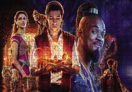 Cakapuzzle  Aladdin, Cin ve Prenses Film Görseli Puzzle Yapboz MDF Ahşap