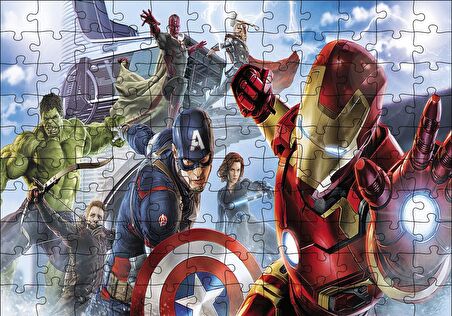 Cakapuzzle  Avengers Captain America Tam Kadro Puzzle Yapboz MDF Ahşap