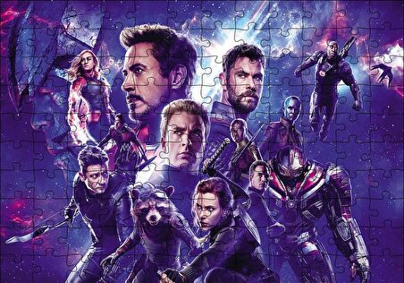 Cakapuzzle  Avengers Tüm Kahramanlar Bir Arada Puzzle Yapboz MDF Ahşap