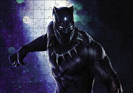 Cakapuzzle  Black Panther Artwork Görseli Puzzle Yapboz MDF Ahşap