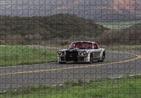 Cakapuzzle  Ford Mustang Fastback Yollarda Görseli Puzzle Yapboz MDF Ahşap