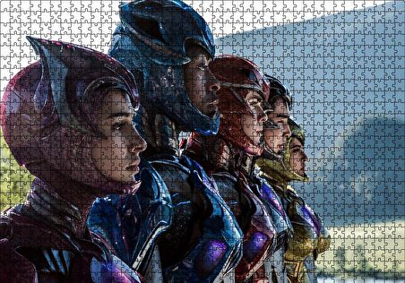 Cakapuzzle  Power Rangers Hepsi Bir Arada Görseli Puzzle Yapboz MDF Ahşap
