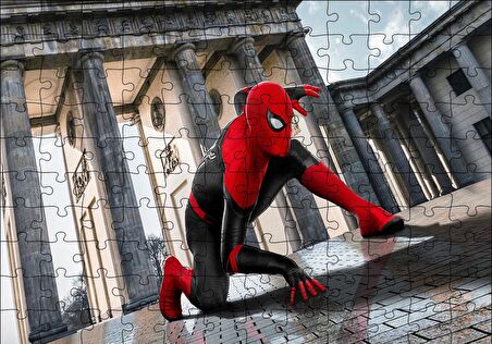 Cakapuzzle  Spiderman Sütunlar Arasında Puzzle Yapboz MDF Ahşap