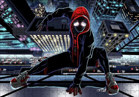 Cakapuzzle  Spiderman Miles Morales Artwork Puzzle Yapboz MDF Ahşap